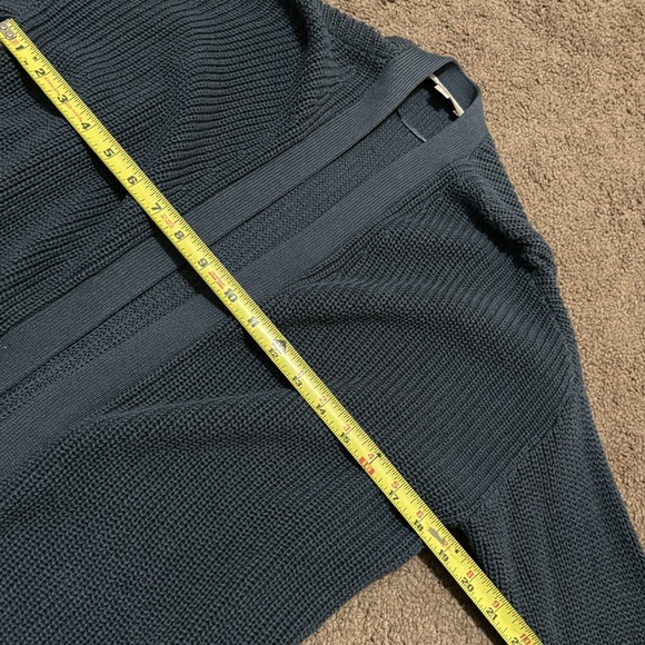 Loft Outlet-Open Front Cardigan With Ties-Sz S-Cotton-Blue Gray Color-Worn 1X - Picture 12 of 15